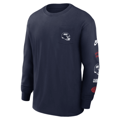 New York Giants Skyline Sweatshirt Nike Men Size XL Red Blue
